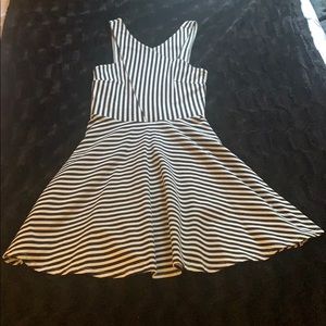 Hollister Black and White Striped Dress Size M